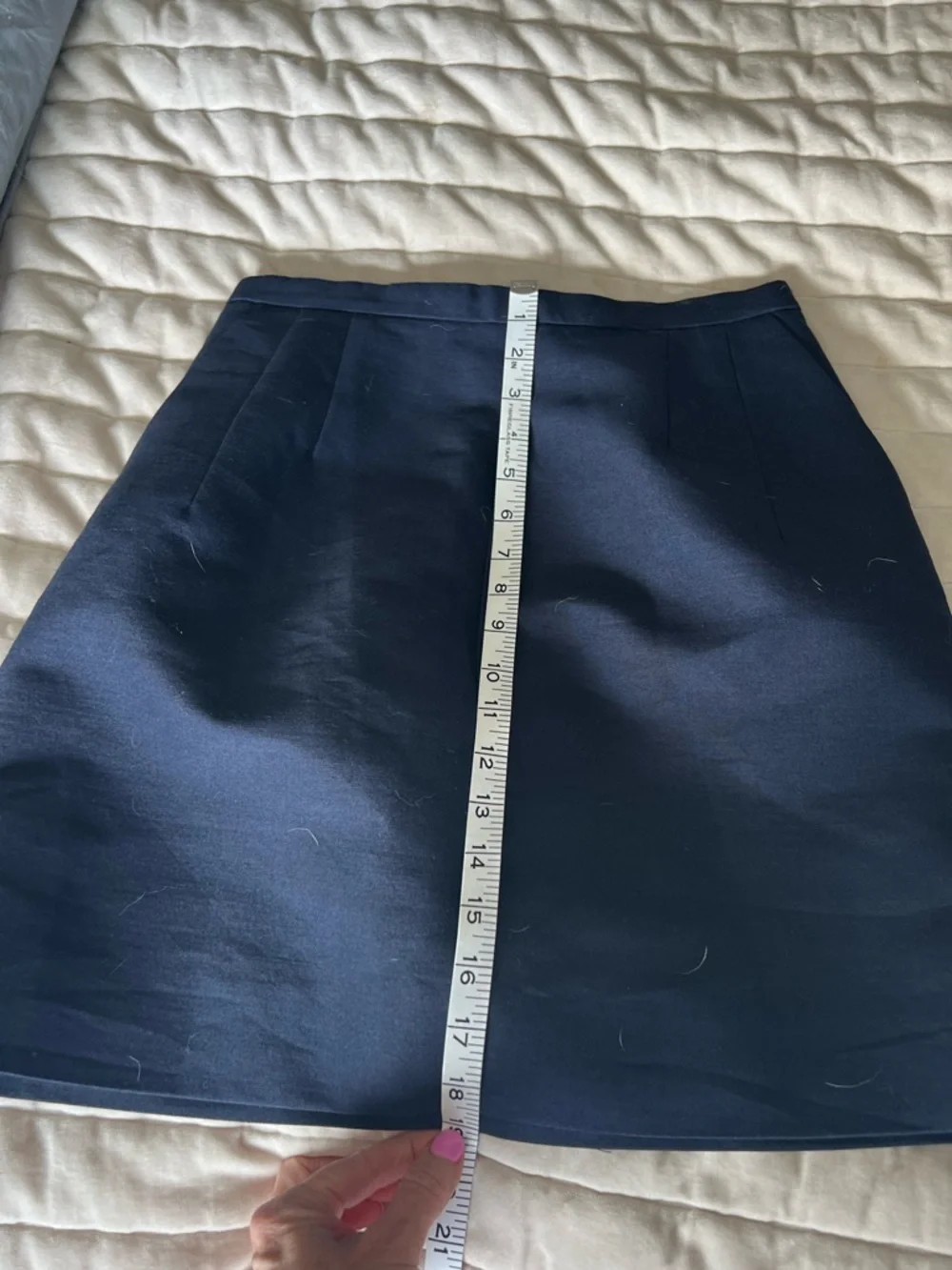 J. Crew Navy Blue Pencil Skirt with Center Back Zip size 2